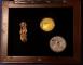 1505: Edvard Munch prestisjesett med 50 euro 2007 GULL (16,129 gram / 90 %) proof sprekk i kapsel + slvmedalje og brosje forgylt med 24 karat gull i orginalt skrin m/sertifikat Utrop: 6000, Startbud: 6500