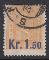 658: 86II. 1,50kr provisorie, Ultramarin overtrykk. Vanskelig merke. Feilfritt. (HK 1000) Utrop: 300, Startbud: 295