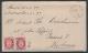 69: 18b. 2x3sk p brev fra Molde 27.1.1877. 3sk brukt som 10 etter 1876. Pent. Utrop: 400, Startbud: 360
