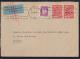 267: 240+344x2 som luftpostporto til Sveits 1946. Rde streker over luftpostetiketten viser at brevet gikk luftpost bare deler av strekningen. Utrop: 100