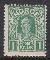 196: 110IIa. 1kr Haakon, bllig grnn p  hvitt papir. Skjevt ellers feilfritt. (HK 6000) Utrop: 1200, Startbud: 1080