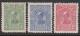 168: 89-91. Krone Haakon 1907. Komplett serie med god sentrering. (HK 2000) Utrop: 400, Startbud: 360
